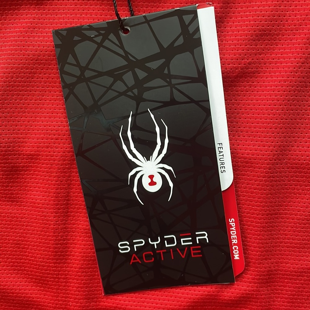 NWT Spyder Active Breathable, Quick Dry and Stretch Red T-Shirt - Picture 4 of 6